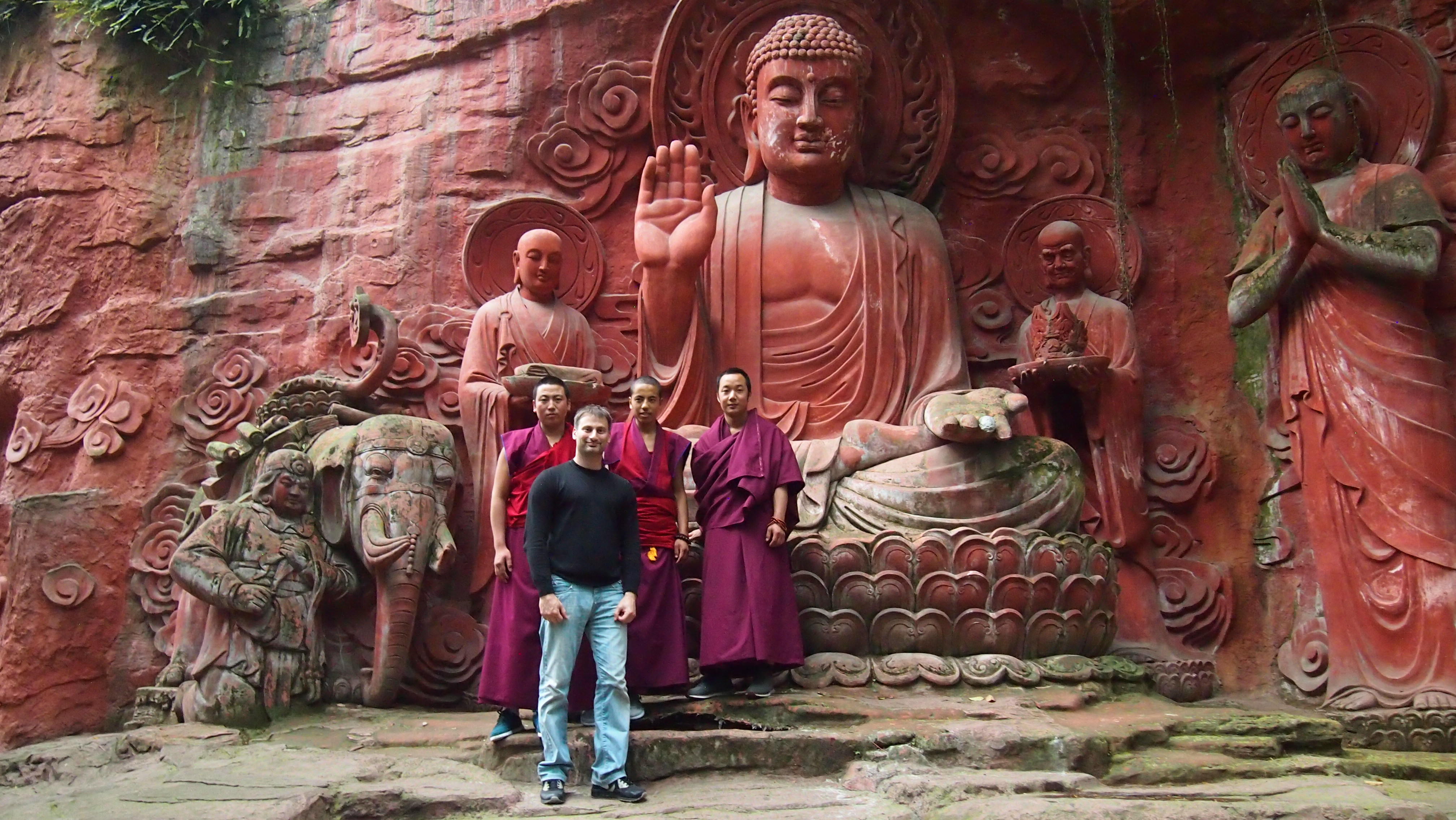 With some of the monks in Emei
